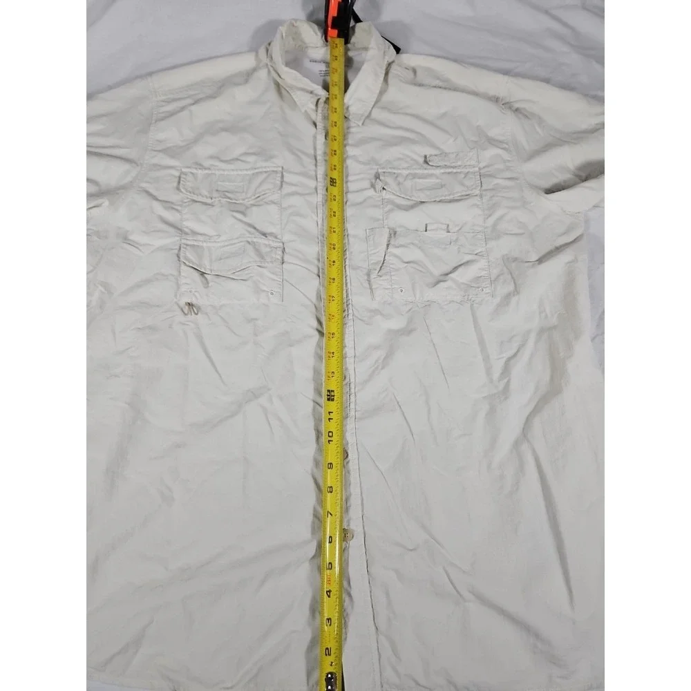 Eddie Bauer Sport Light Weight‎ Fishing Shirt Short Sleeve Button Up Mens XL